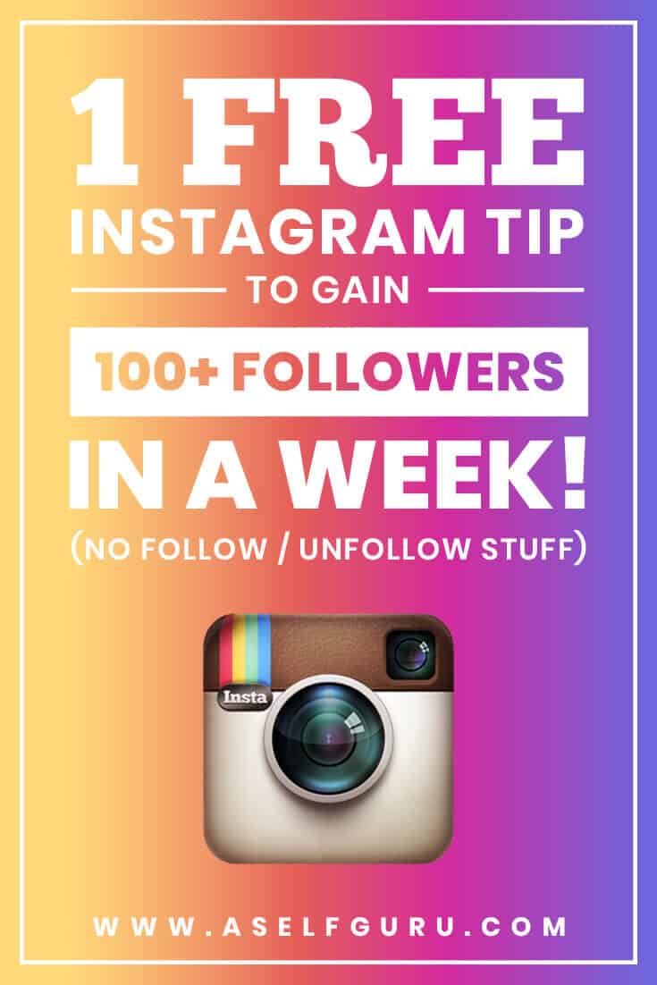 1 Free Instagram Tip to gain followers every week