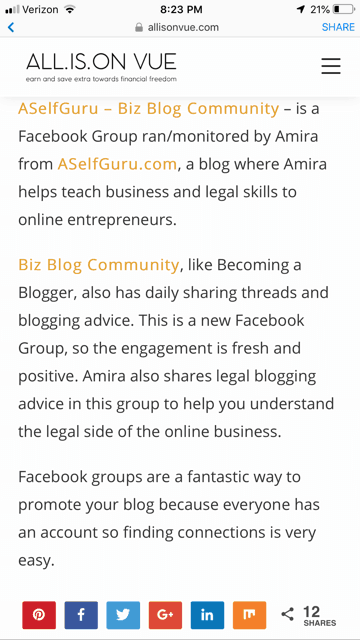 Join ASelfGuru - Biz Blog Community on Facebook