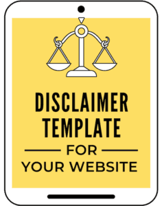 disclaimer template for your website