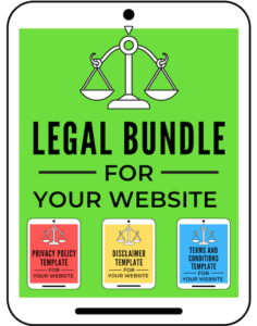 Legal Bundle for your website (privacy policy, disclaimer and terms and conditions templates)