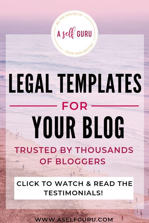 legal templates for blogs and websites privacy policy