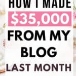 Make money blogging for beginners $35K