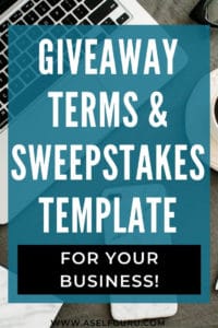 Sweepstakes template giveaway contest terms and conditions