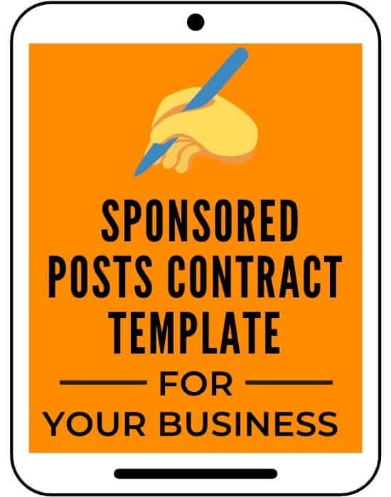 Sponsored posts contract template