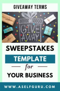 Sweepstakes template giveaway contest terms and conditions