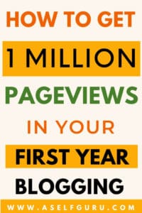 get 1 Million pageviews website