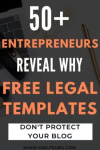 free legal templates don't protect your blog