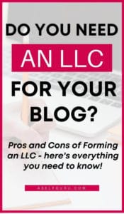 pros and cons of forming an LLC for bloggers-