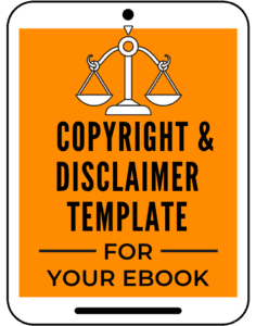 copyright notice and disclaimer template for ebook