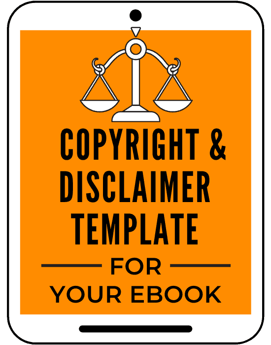 copyright notice and disclaimer template for ebook