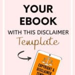 ebook template disclaimers and copyright page