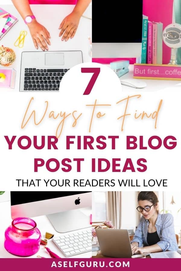 first blog post ideas laptop woman typing