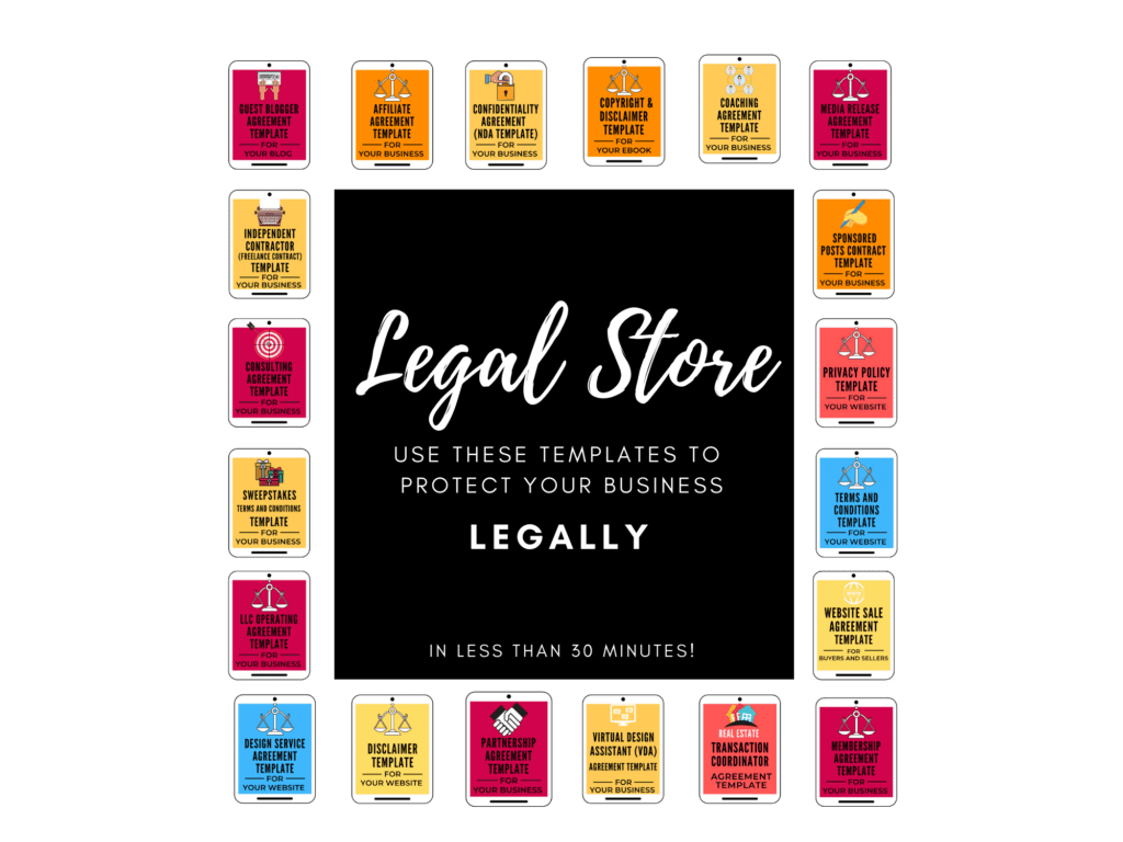 legal store aselfguru legal templates