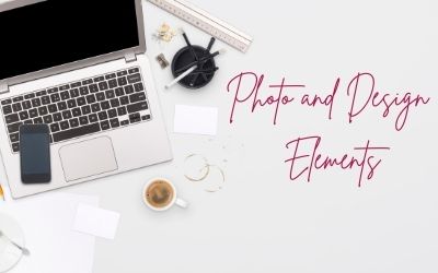 laptop and cup of coffee - photo and design elements