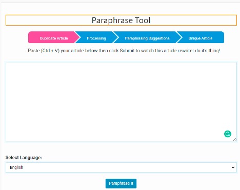 paraphrasing tool SEO tools centre