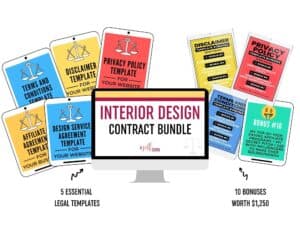 Interior design contract bundle