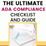 ada website compliance checklist note pad and pen