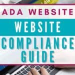 ada website compliance checklist man typing on computer keyboard