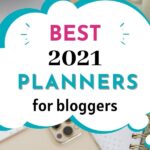 planner and smart phone with plant