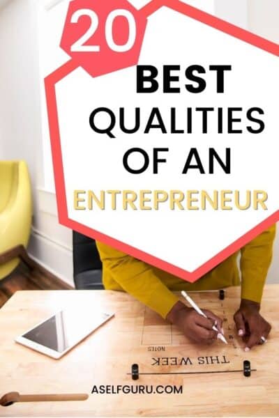 woman in yellow with the 20 qualities of an entrepreneur