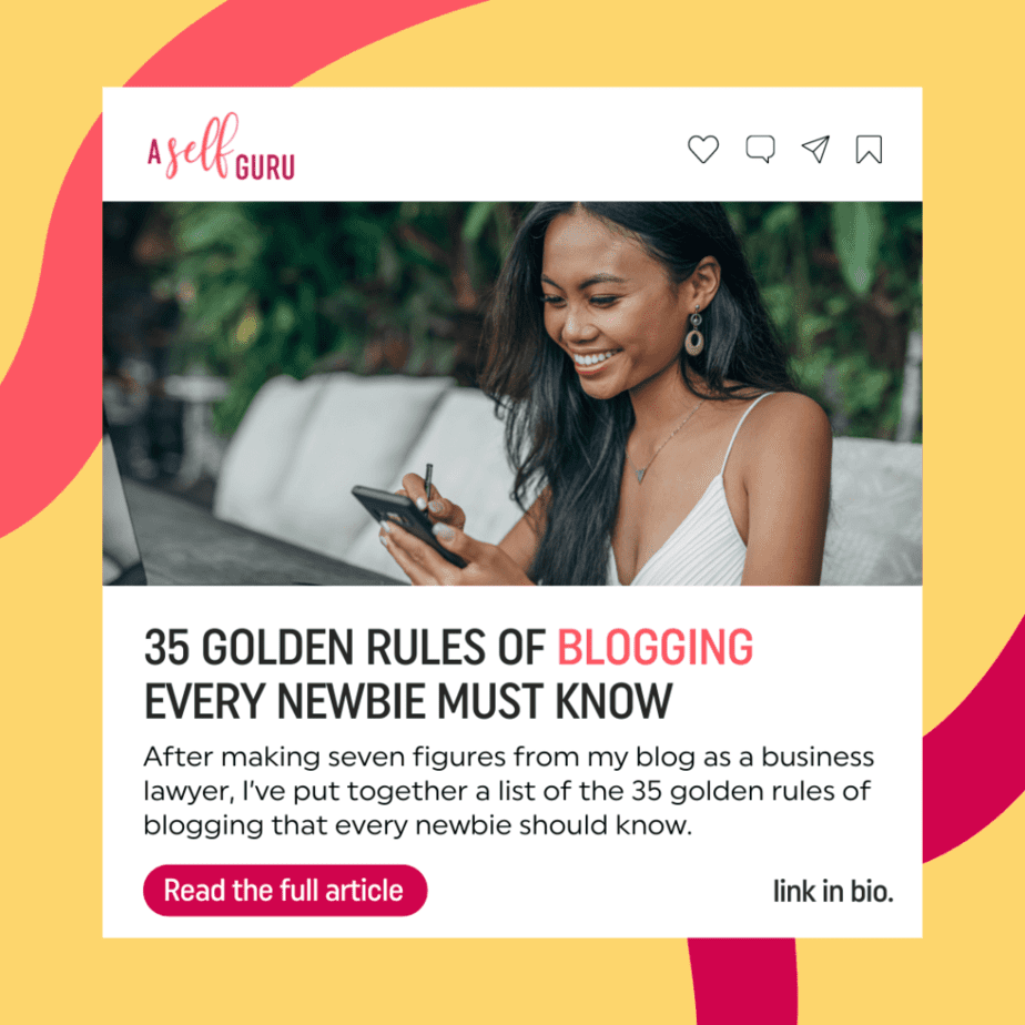 35 golden rules of blogging aselfguru