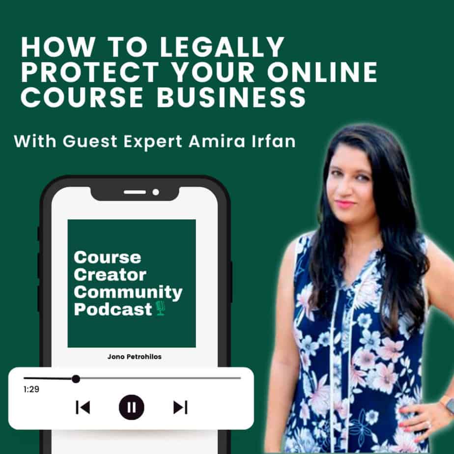 Amira Aselfguru speaking at course creator community podcast