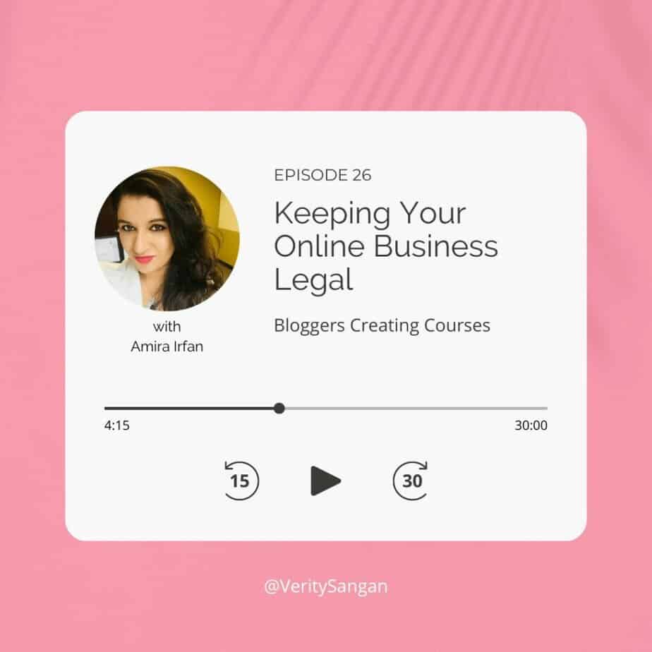 Bloggers creating courses, podcast episode Amira irfan