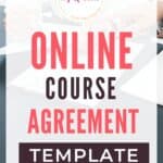 Online course agreement template (terms and conditions for course creators, online course)
