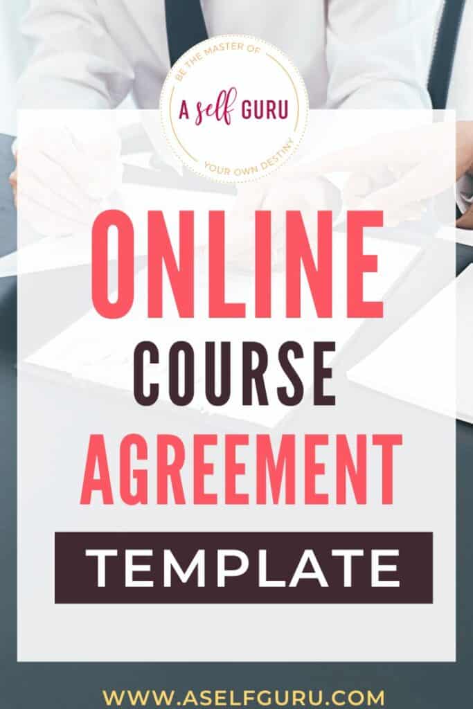 Online course agreement template (terms and conditions for course creators, online course)