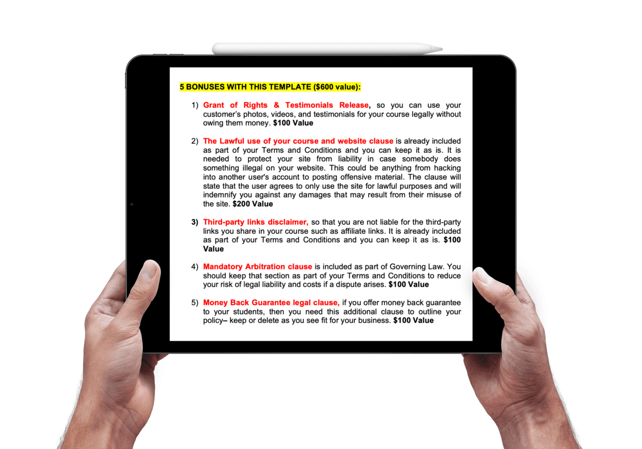 This is an Online Course Agreement Template Approved