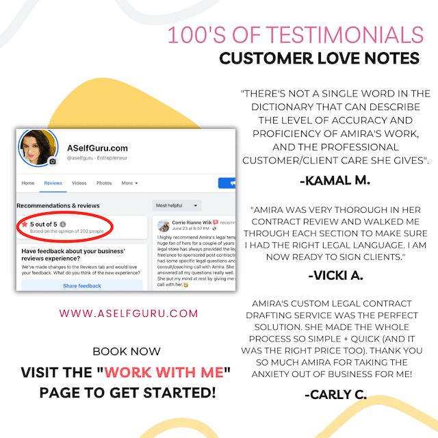 aselfguru testimonials (customer reviews) of legal templates and services