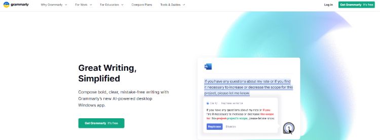 Grammarly best writing assistant software