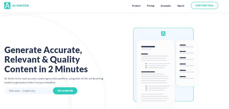 ai-writer-homepage (for aselfguru best writing assistant blog post)