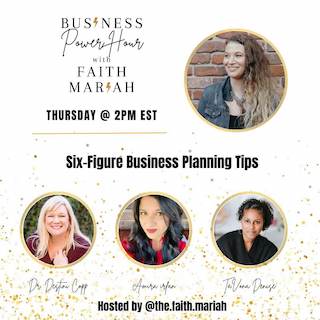 Business power hour with Faith featuring Amira irfan expert on making six figures online