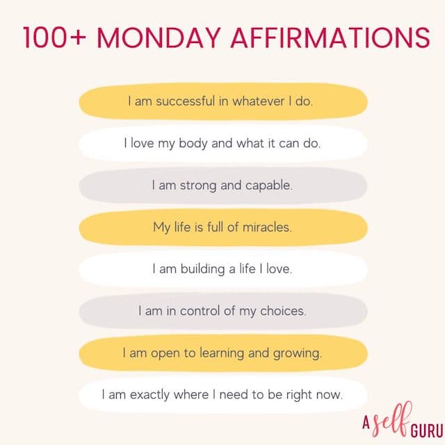 Monday affirmations 