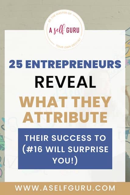 25 Entrepreneurs reveal what they attribute success to (what do you attribute success to)