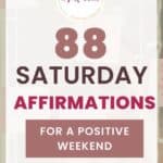 Saturday affirmations
