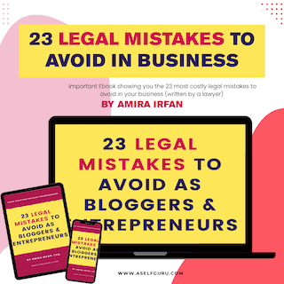 23 Legal Mistakes to Avoid in Business ebook by Amira Irfan 