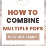 how to combine multiple pdfs into one