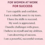 500 Powerful Positive Affirmations for Women at Work