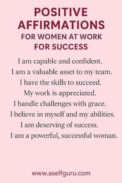 500 Powerful Positive Affirmations for Women at Work